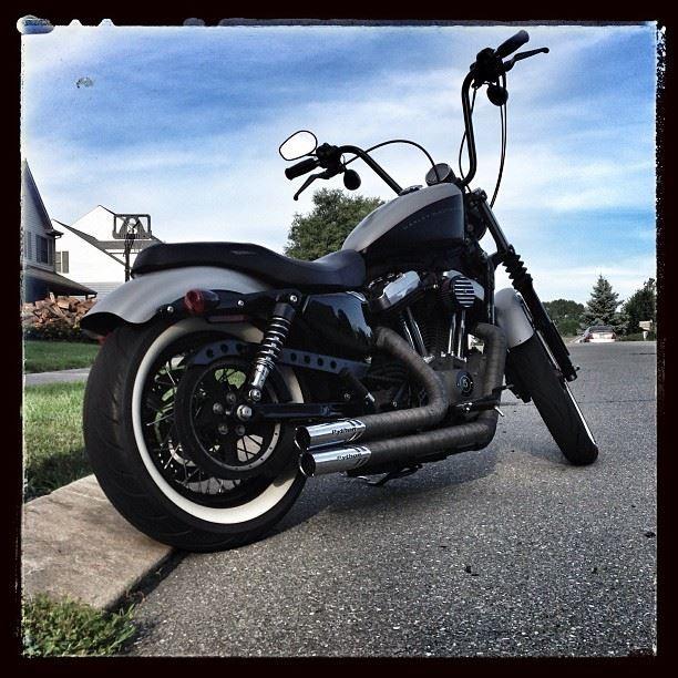 ナローボトムエイプバー ブラック/12インチ : 06011375 : ハーレー 