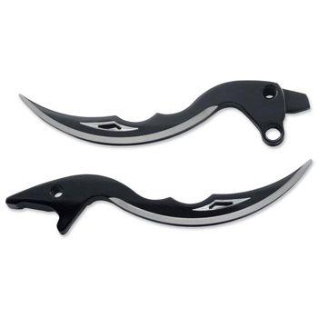 ハーレーダビッドソン レバー ブレーキクラッチ 交換用ロゴカバーあり カワサキ（Kawasaki） ブレーキ クラッチ レバー セット Z900RS/CAFE