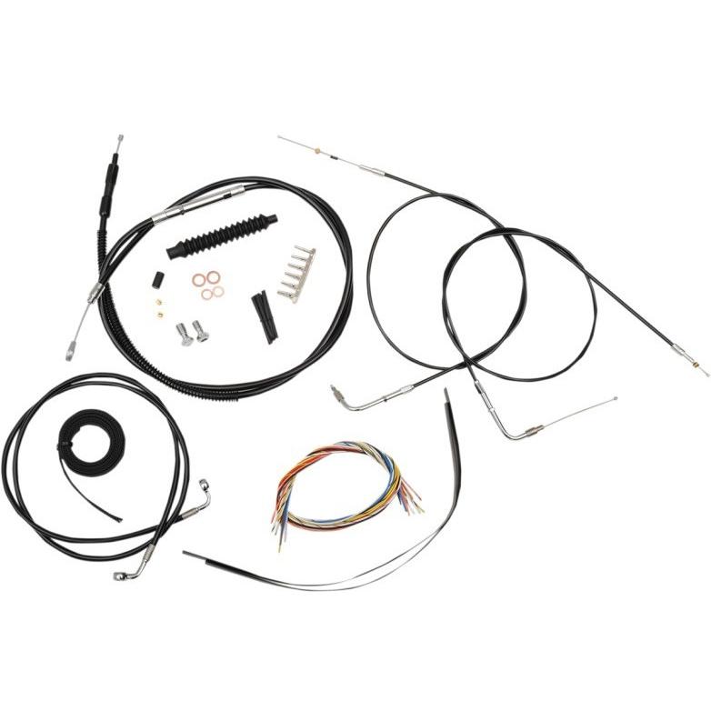 ハンドルバー ケーブル＆ハーネス＆ブレーキラインキット 2011〜15年FXS/FLS/FLSTC/FLSTF/FLSTNABSモデルに適合 ◆ハーレー◆