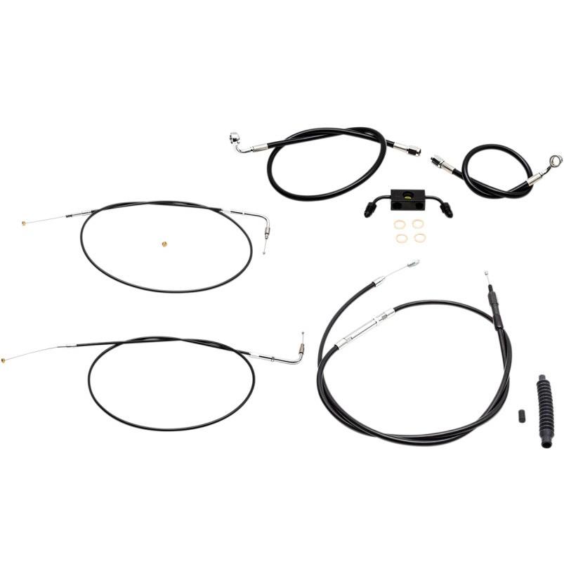 安いそれに目立つ ハンドルバー ケーブル ブレーキラインキット Absスポーツスター用ブラックビニール 15 17インチエイプハンガー 14年以降スポーツスター 人気ショップが最安値挑戦 Kuljic Com