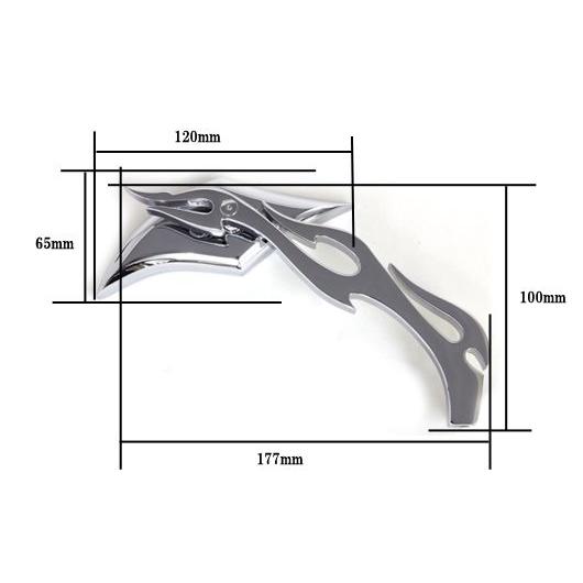 Harley-Davidson フレイムデザインミラー Amazon.com: HTTMT MT336-CD Diamond Flame Stem Mirrors