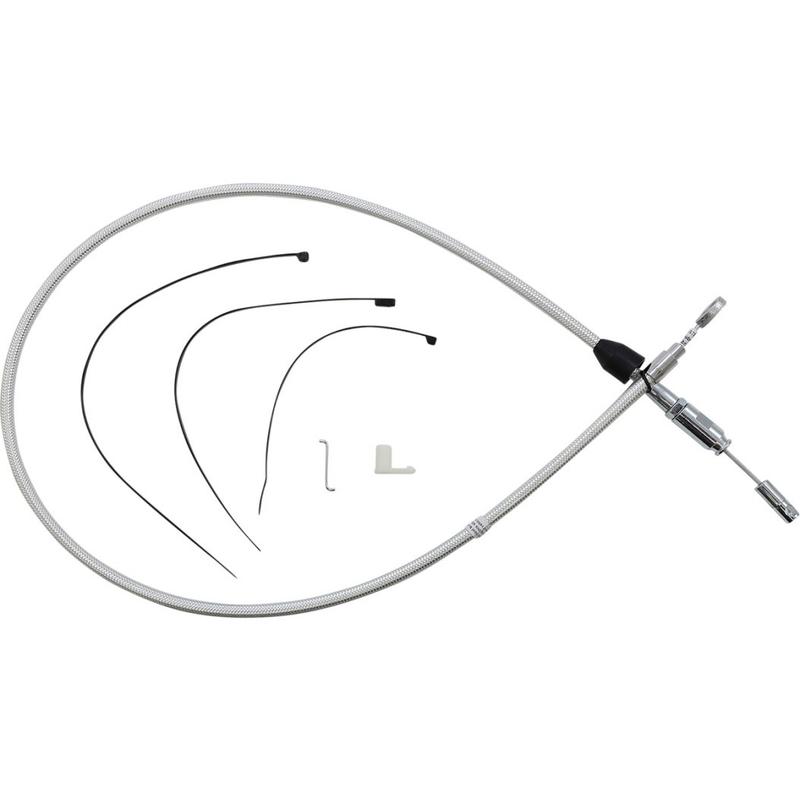 QUICK CONNECT クラッチケーブル 2021〜25年FLHR、FLTR、2018〜24年ソフテイル（STERLING CHROMITE）:132cm