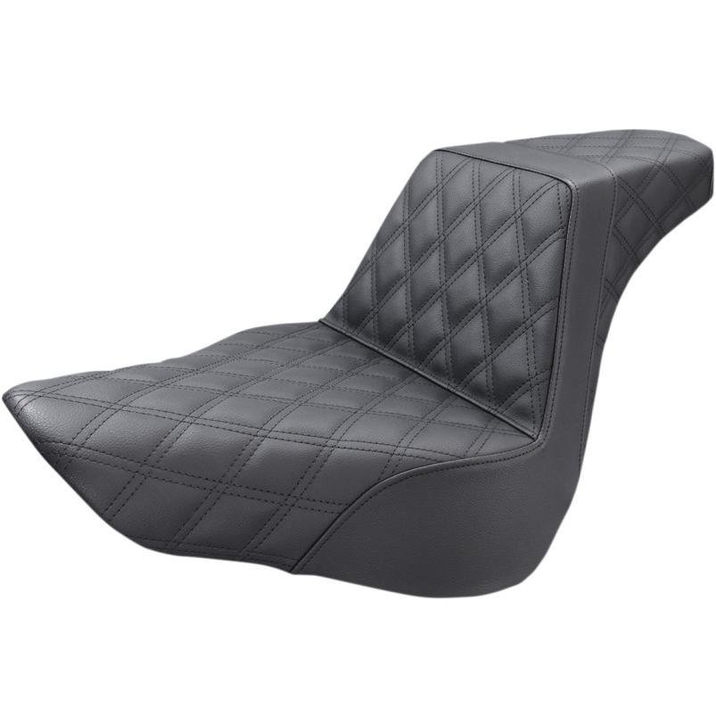 Harley Davidson - LS-STEP-UP 居敷き:黒いこと/Lattice Stitch/2018年今後FLFB/S、2023年今後FXBR 車、バイク、自転車-シート-外装パーツ