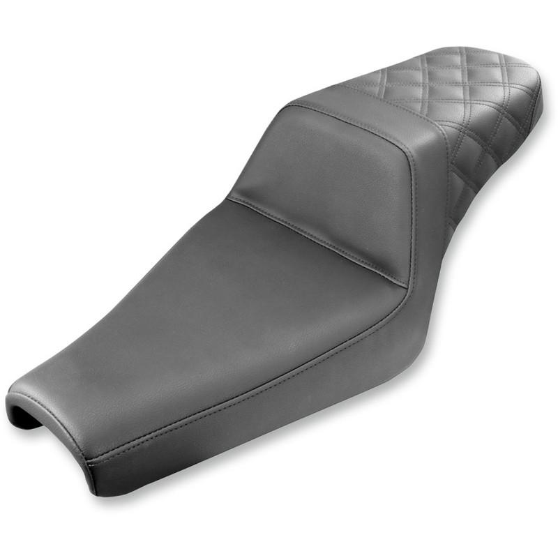 Harley Davidson - STEP-UP REAR LS 腰掛け:2004〜22年運動競技はやりっ子12.5L貯蔵タンク/黒いこと