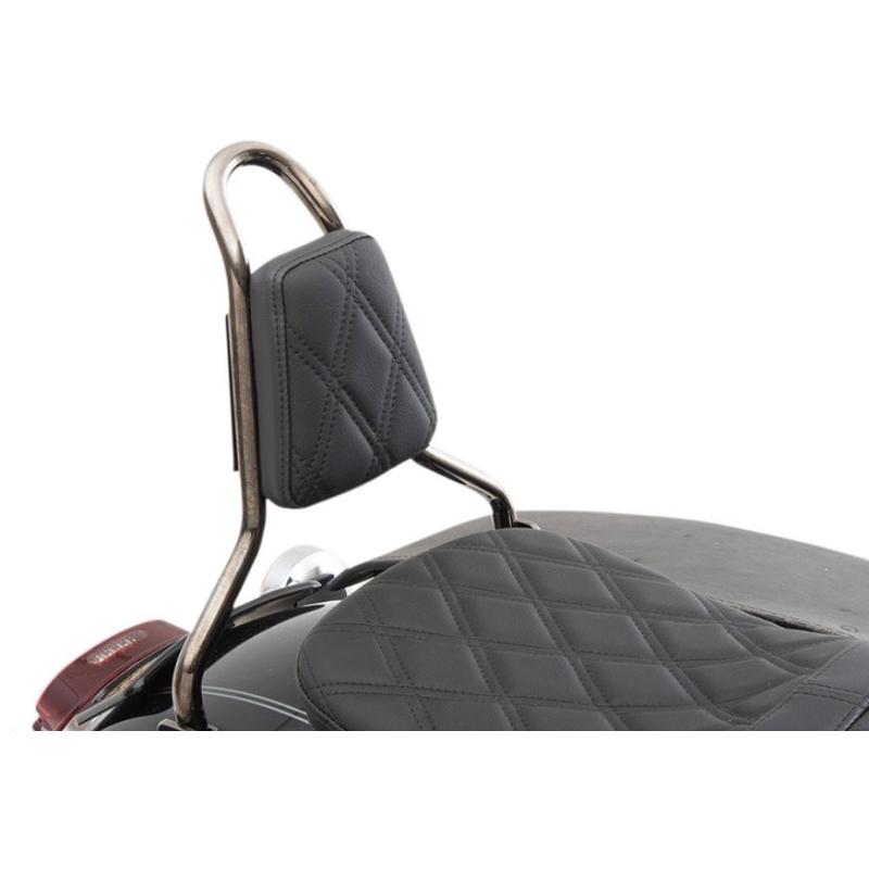 Harley Davidson - ラウンド シーシーバー テーパード用パッド:Double diamond black stitch