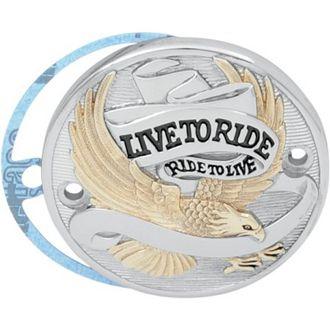 LIVE TO RIDE タイマーカバー:1970〜99年ビッグツイン、2004〜22年スポーツスター/ゴールド