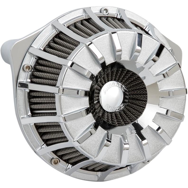 INVERTED SERIES 15-SPOKE エアークリーナーキット クローム: 1999〜17年ダイナ、2000〜15年ソフテイル、1999〜07年ツーリング