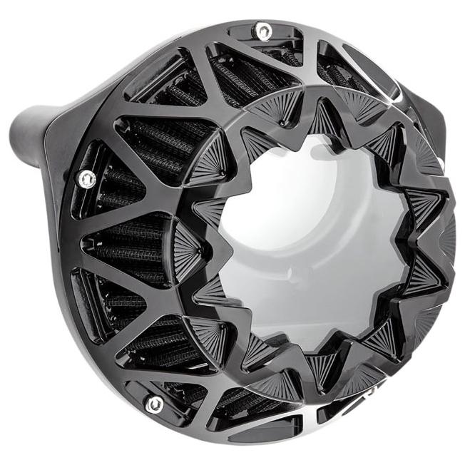 CROSS FIRE エアークリーナーキット オールブラック:2018〜24年ソフテイル、2017〜25年ツーリング、トライク