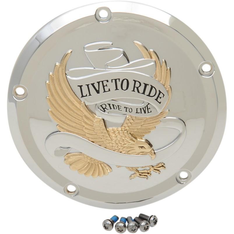 11070555】LIVE TO RIDE ダービーカバー ゴールド 16年以降ツーリング 