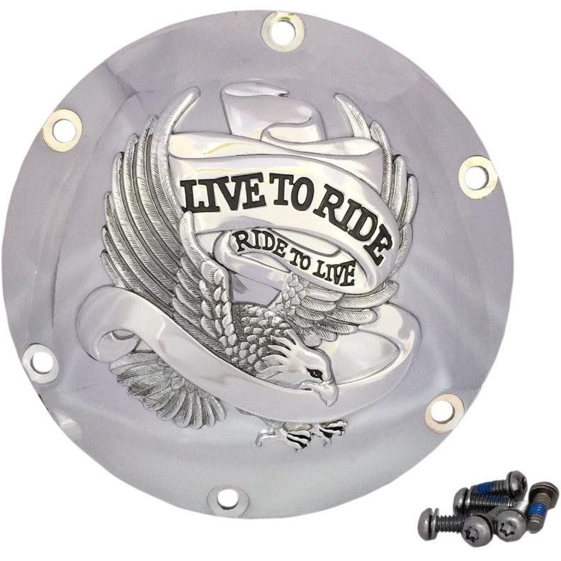 LIVE TO RIDE ダービーカバー シルバー：2004〜22年スポーツスター