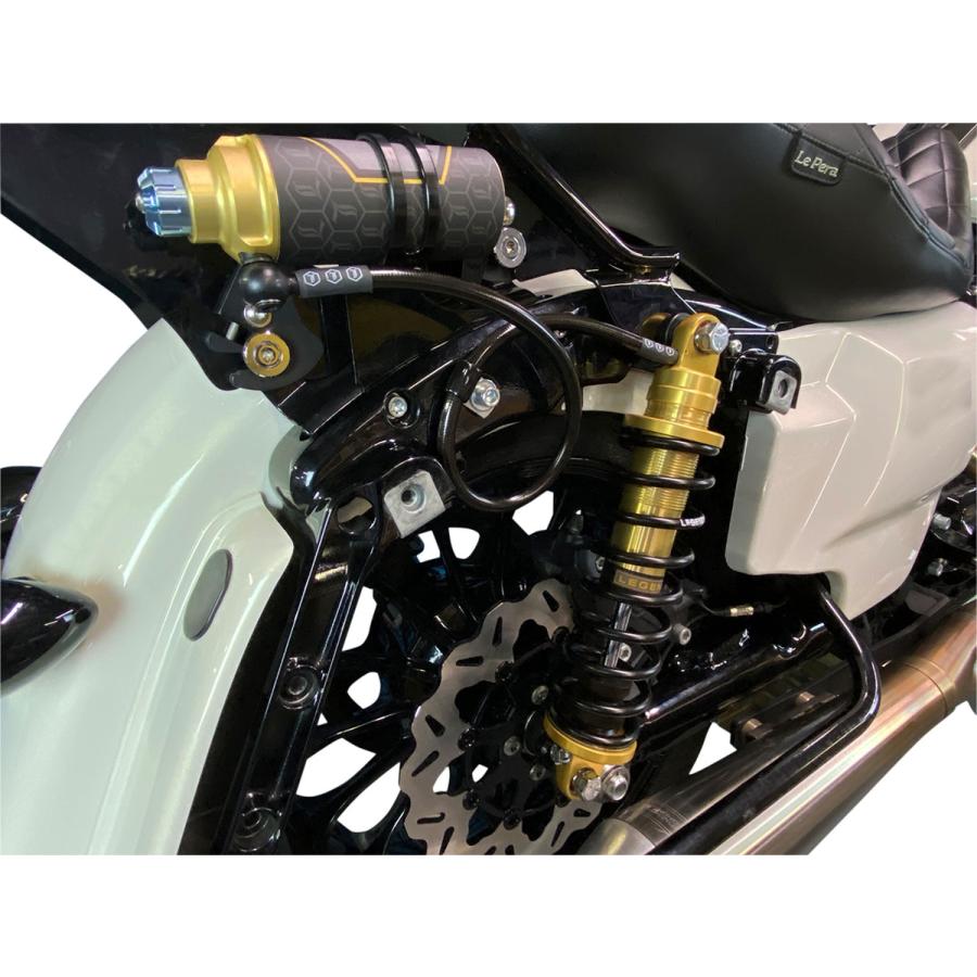 LEGEND REVO-ARC リモート リザーバー コイルサスペンション ゴールド HEAVY-DUTY 14インチ 2009〜13年ツーリング
