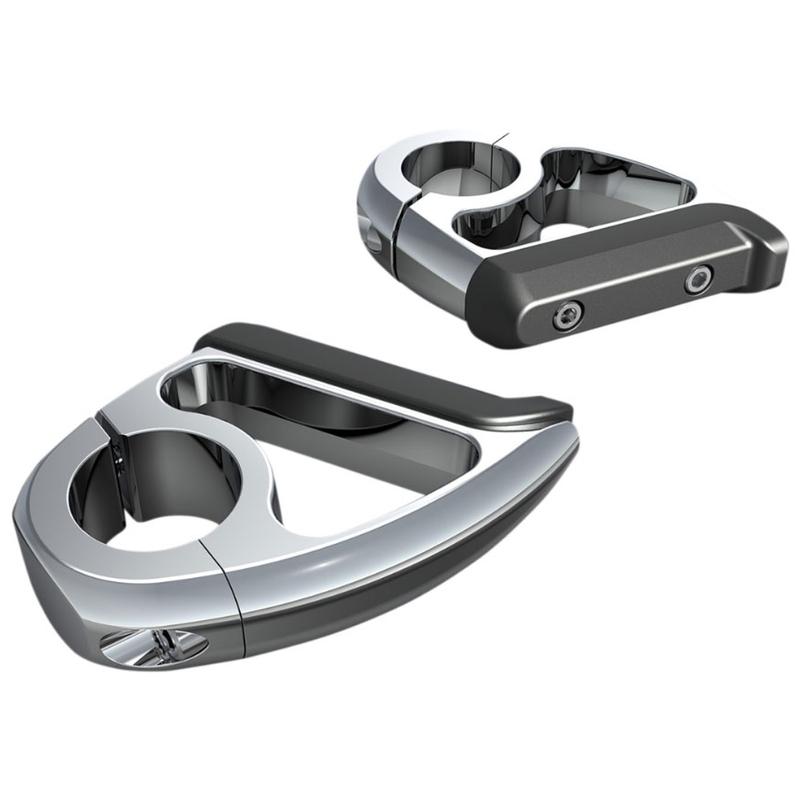 Harley Davidson - 発動機かばい立て TOE RESTS:1-1/4インチクランプ/クローム その他ライト、レンズ-ライト、レンズ-車、バイク、自転車