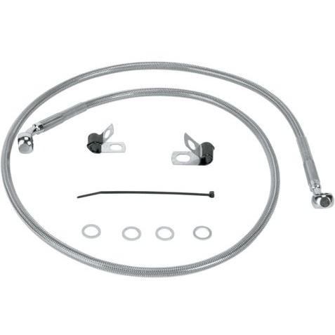 フロントブレーキラインキット 2004〜10年XL883C、1200C/N/131cm (+10インチ)