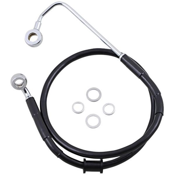 フロントUPPERブレーキライン 2015〜17年FXSB、FLSTF/B/BS、FLSS ブラック:98cm (+8インチ)