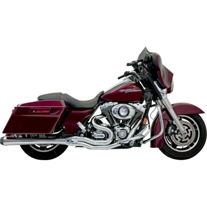 Bassani B4 2in1マフラー メガフォンスタイル クローム 1995〜16年ツーリング