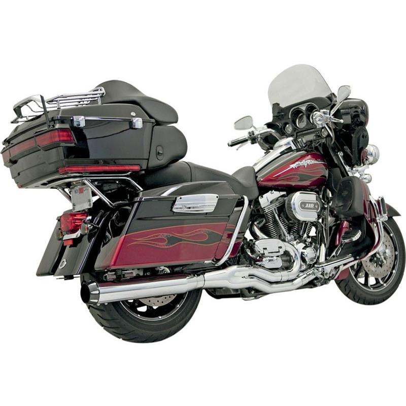 Bassani B4 2in1マフラー ストレートカンスタイル クローム 1995〜16年ツーリング
