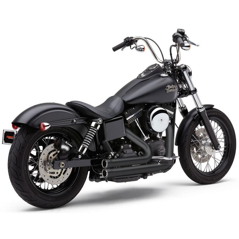 COBRA SPEEDSTER SHORT 909 2in2 エキゾースト ブラック 2012〜17年FXD FXDWG ◆ハーレー◆