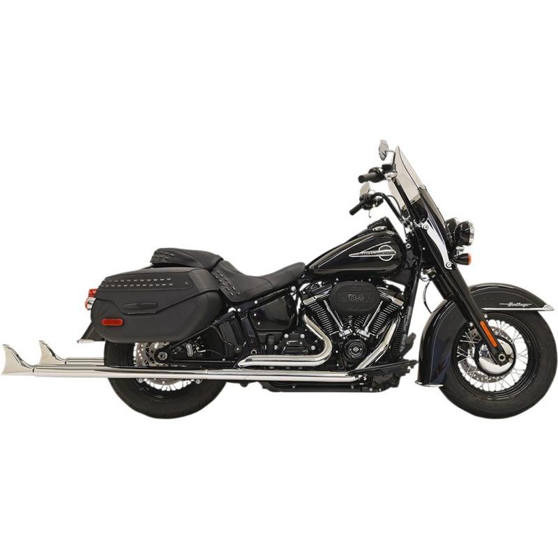 ハレーデビッドソン ツーリング用　フィッシュテールマフラー 左右セット クローム Harley Davidson（ハーレー・ダビッドソン） トゥルーデュアル