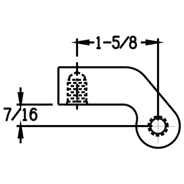 ヘッドライトマウンティングブロック クローム:7/16 DOWN offset、1-5/8 FORWARD offset_1