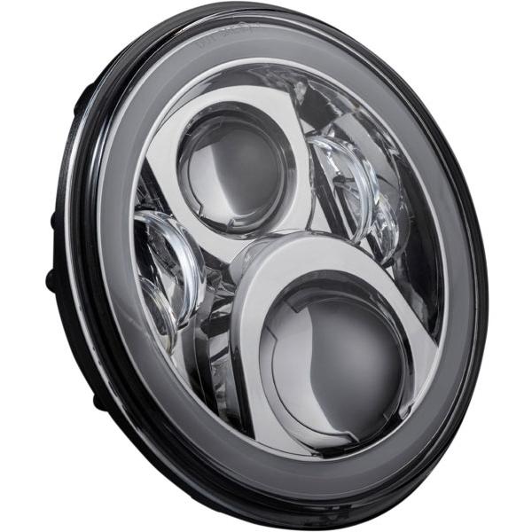 7” LED HALO ヘッドライト:14〜25年ロードキング、エレクトラグ/ストリート/トライグライド、フリーウィーラー
