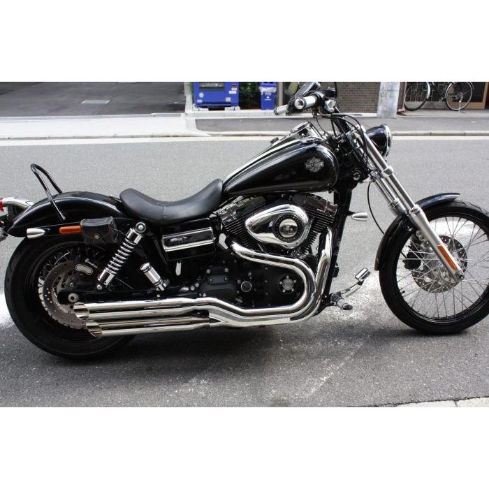 モーターステージ スラッシュマフラー 2本セット Harley Davidson MOTOR STAGE スリップオンマフラー ブラス76