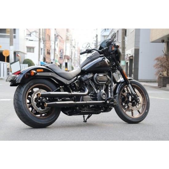 MOTOR STAGE スリップオンマフラー ブラス76スーパーブラス :2007〜16年FLST、FLSTC、FXST、FXSTB、FXSTC、FXSTS/黒_1