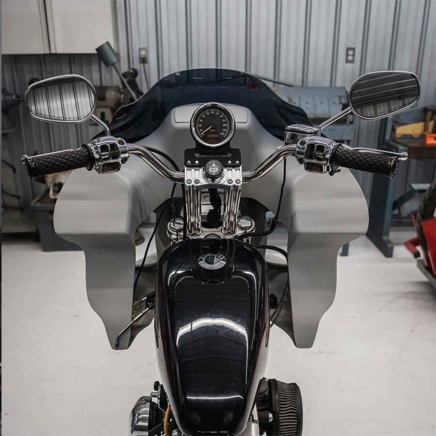 ハーレー クォーターフェアリング リップセット FXD FXR XL スポ B銀 Harley Davidson（ハーレー・ダビッドソン） FXRPスタイル フェア