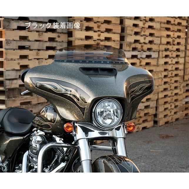 HOLES ウインドシールドトリム ブラックコントラスト 2014年以降FLHT、2014〜23年FLHX