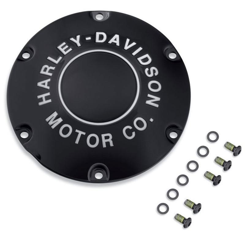 ハーレー純正カスタムパーツ　ダービーカバー　MOTOR COロゴ　ブラック Harley Davidson（ハーレー・ダビッドソン） H-D MOTOR CO.ロゴ