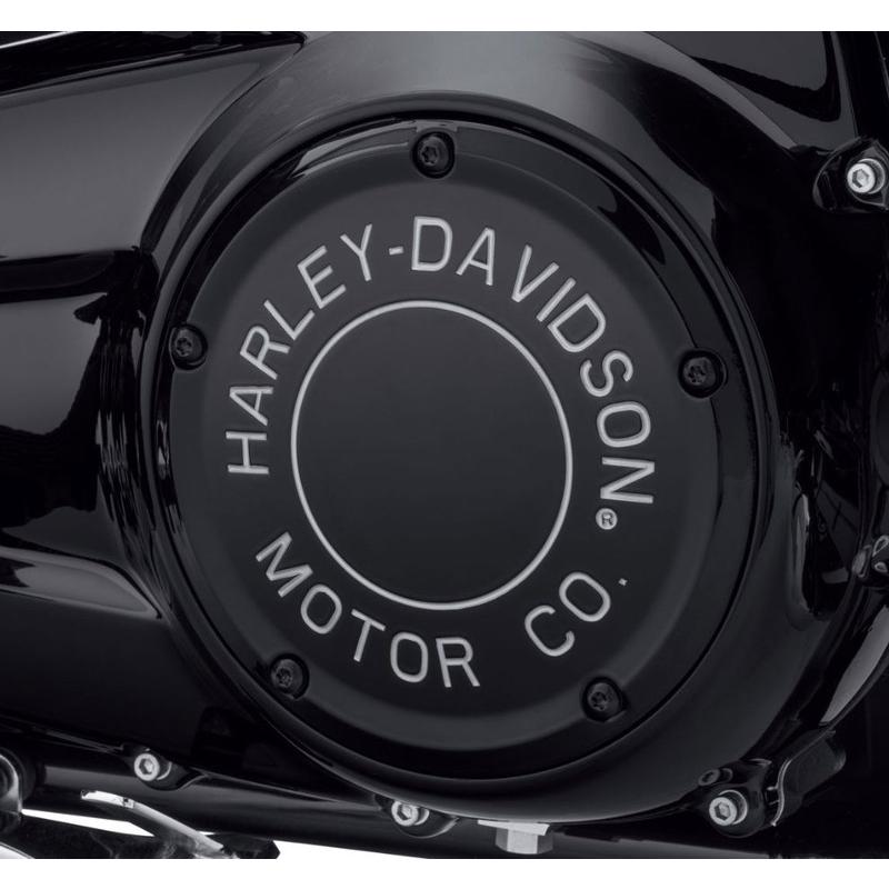 H-D MOTOR CO.ロゴ・ダービーカバー グロスブラック：2019年以降