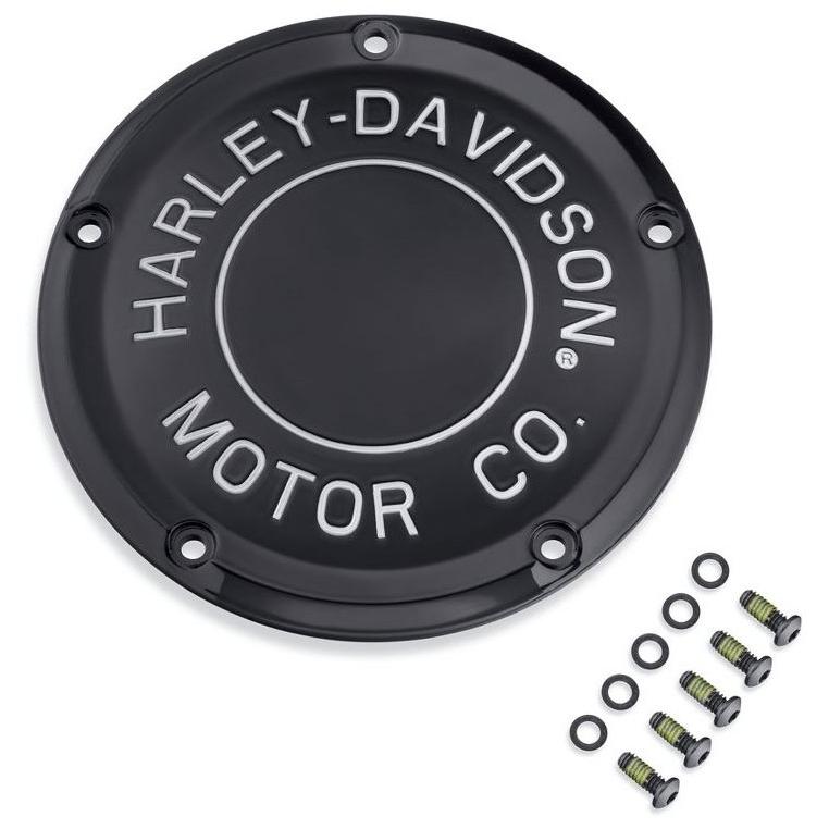 H-D MOTOR CO.ロゴ・ダービーカバー グロスブラック：2019年以降