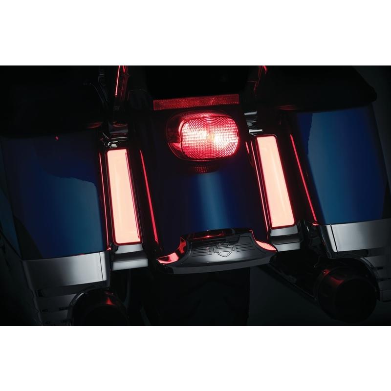 TRACER L.E.D.インサート サドルバッグサポート:2014〜24年FLHTCU/L、FLHTK/L、FLHTKSE、2019年以降FLHT、2015年以降FLTRU、FLTRUSE、FLTRK、FLHR/クローム_4