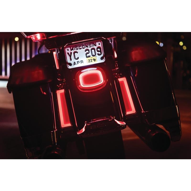 TRACER L.E.D.インサート サドルバッグサポート:2014〜24年FLHTCU/L、FLHTK/L、FLHTKSE、2019年以降FLHT、2015年以降FLTRU、FLTRUSE、FLTRK、FLHR/クローム_5