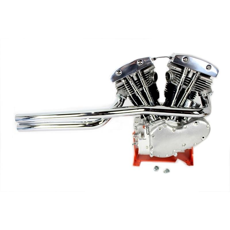 Harley-Davidson ショベルリジット用マフラー Dr.Jekill＆Mr.Hyde マフラー Fat Bomb Wrinkle Blackボディ