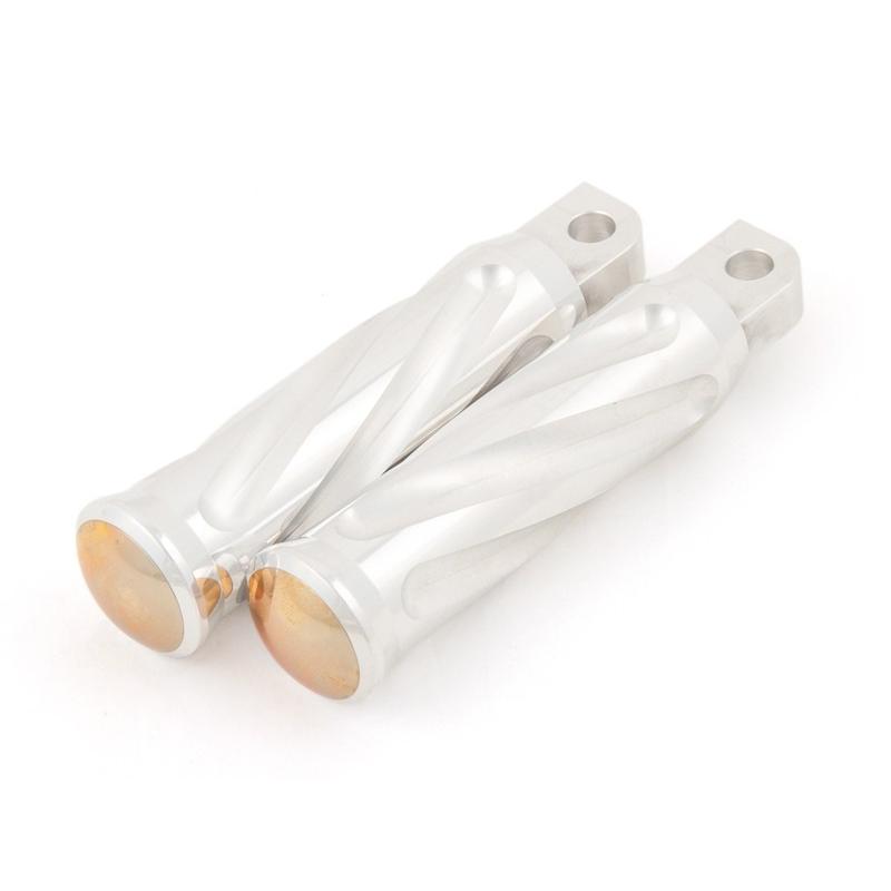 ネオフュージョンフットペグ スパイラル 真鍮エンド：ポリッシュ/ブラス/129mm