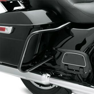 Harley Davidson グロスブラック・リアサドルバッグガードキット 