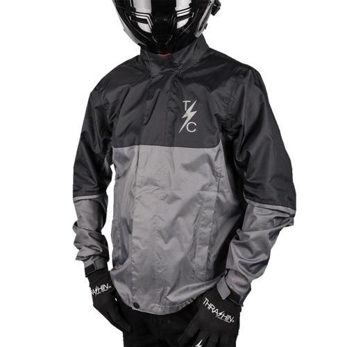 ハーレーダビッドソンのバイク用レインジャケット 黒/グレー Harley Davidson（ハーレー・ダビッドソン） MISSION WATERPROOF