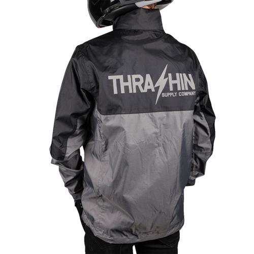 ハーレーダビッドソンのバイク用レインジャケット 黒/グレー Harley Davidson（ハーレー・ダビッドソン） MISSION WATERPROOF