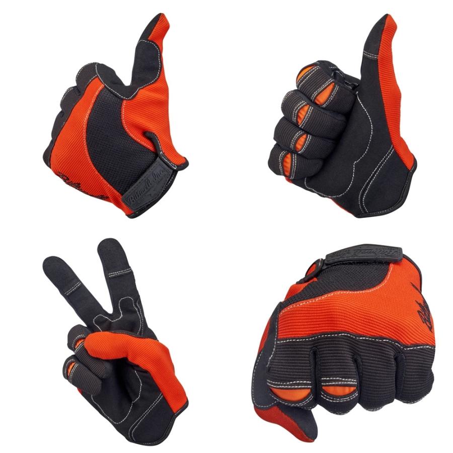 新品ハーレーダビッドソン バイク用グローブ オレンジ/ブラック Harley Davidson MOTO GLOVES：XS/S/M/L/XL/XXL/オレンジ