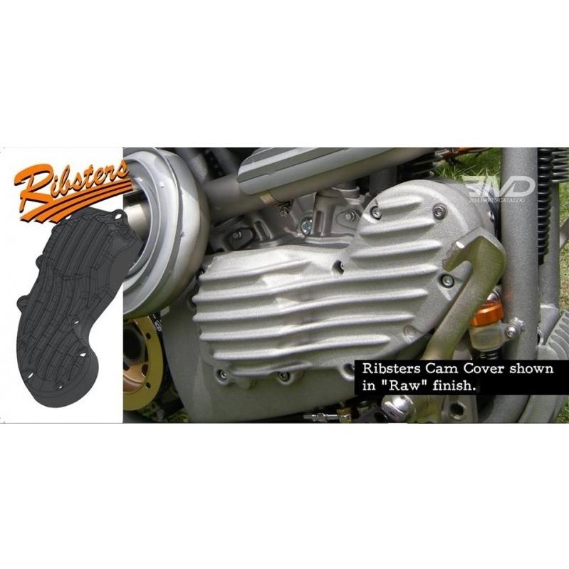 Harley Davidson RIBSTERS カムカバー：ブラック 1991〜17年スポーツ 