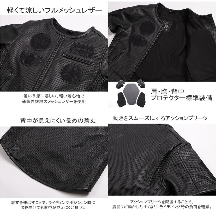 ハーレー　半袖メッシュ革ジャン Harley Davidson WOMAN'S 半袖メッシュレザージャケット：S M L