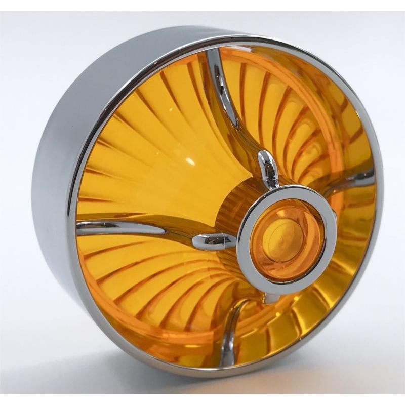 Harley Davidson - TURBINE ウィンカーベゼル＆水晶体:クローム/琥珀色 2000年今後ブレットウインカー バイク-ウインカー