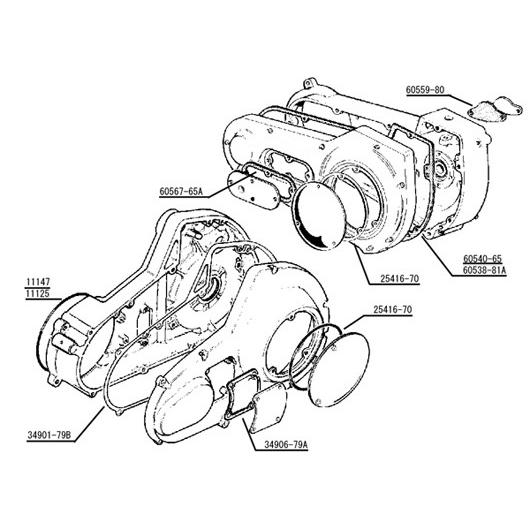 Harley Davidson 1966〜84年ショベルヘッド・プライマリー周り