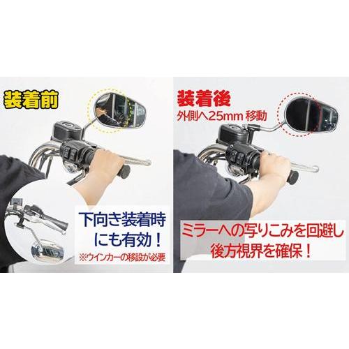 Harley Davidson（ハーレー・ダビッドソン） ミラーオフセット