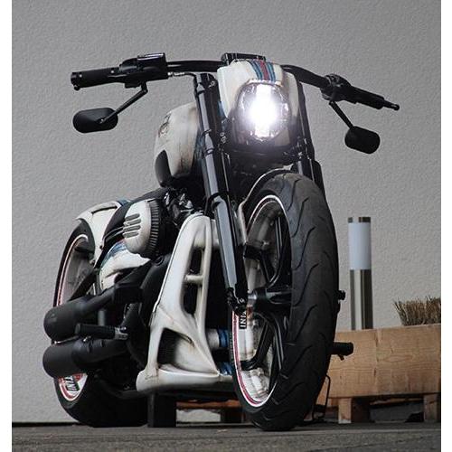 HEADLIGHT MASK V-ROD STYLE:グロスブラック仕上げ 2018年以降FXBR/Sの画像