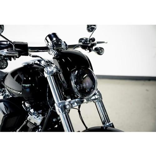 V-ROD Style ヘッドライトマスク ヘッドライトカバー：グロスブラック_1