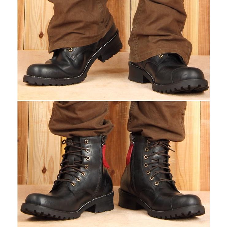 Harley Davidson シフトガード付レザーZIPブーツ ブラック Harley Davidson シフトガード付レザーZIPブーツ ブラック