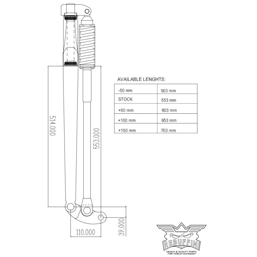 Harley Davidson（ハーレー・ダビッドソン） ソフテイル用スプリンガー