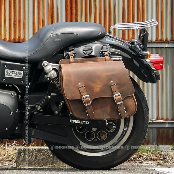 DEGNER レザー サドルバッグ ブラウン