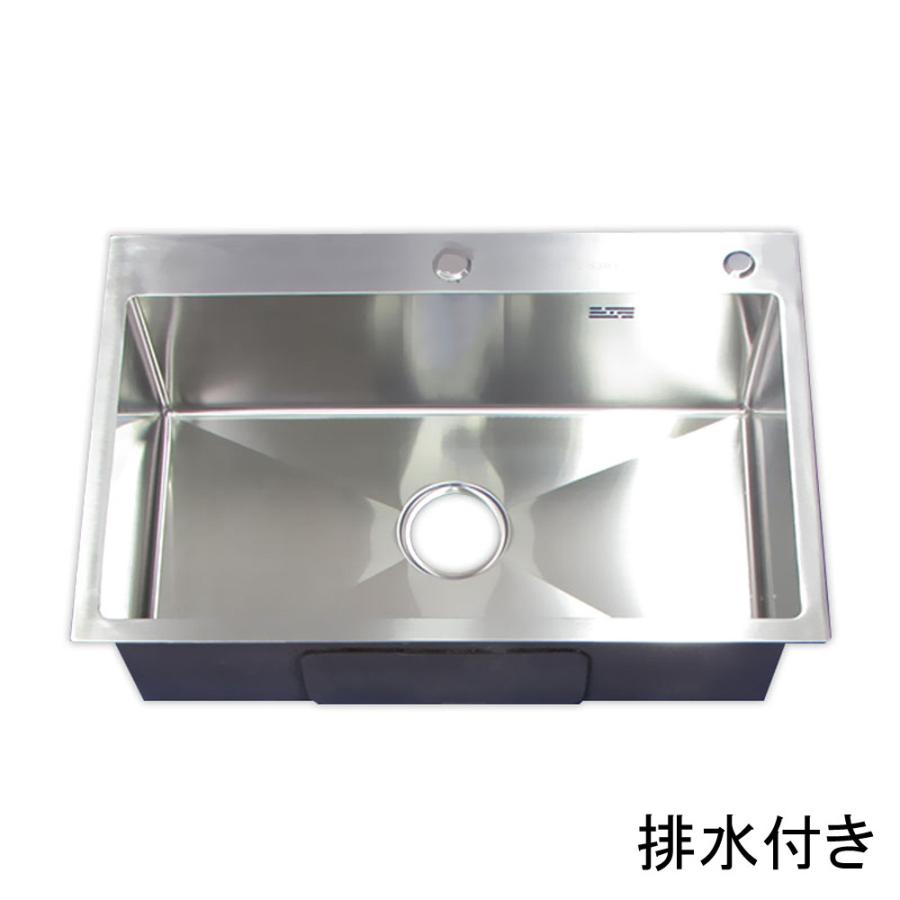 68x45cmステンレス一槽手板金シンク  SS3640  新品　在庫あり 68x45cmステンレス304製一槽キッチン用手板金シンク Ambest SS3640